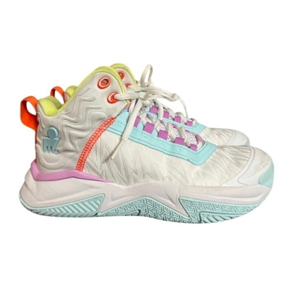 Moolah Kicks Neovolt Pro Basketball Shoes Womens White Multi Color High Top Sz 5